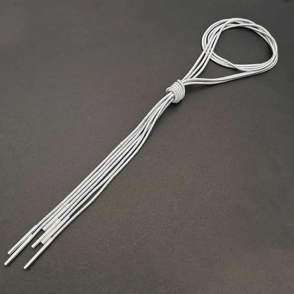 Women Long Tassel Necklace Sweater Chain Pendant Choker Lady Handmade Necklaces - Picture 4 of 6